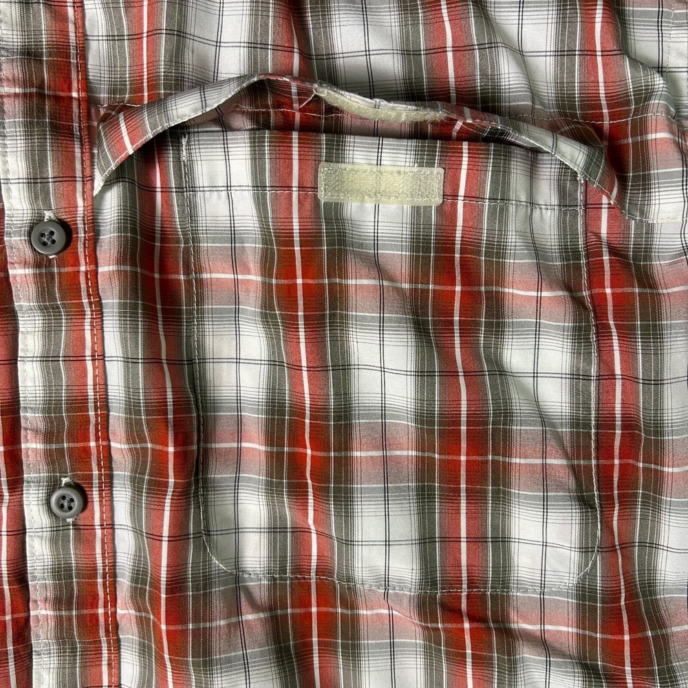 Wrangler Button Up Shirt Mens 2XL Plaid Western Mesh Cowboy Short Sleeve Shirt - Picture 3 of 7
